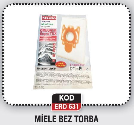 MİELE BEZ TORBA ERD 631